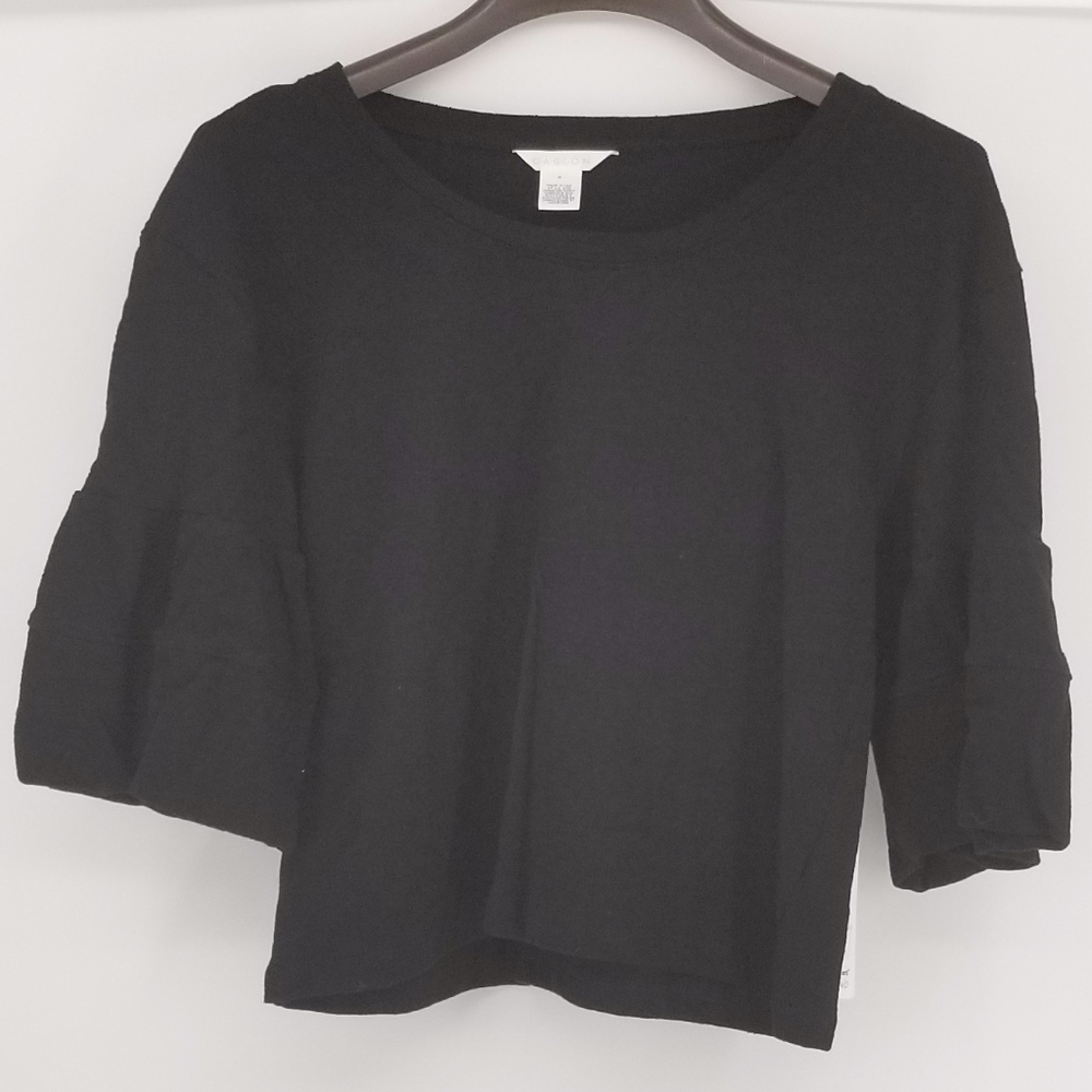 CASLON Tiered Bell sleeve Knit sweater Top Blouse